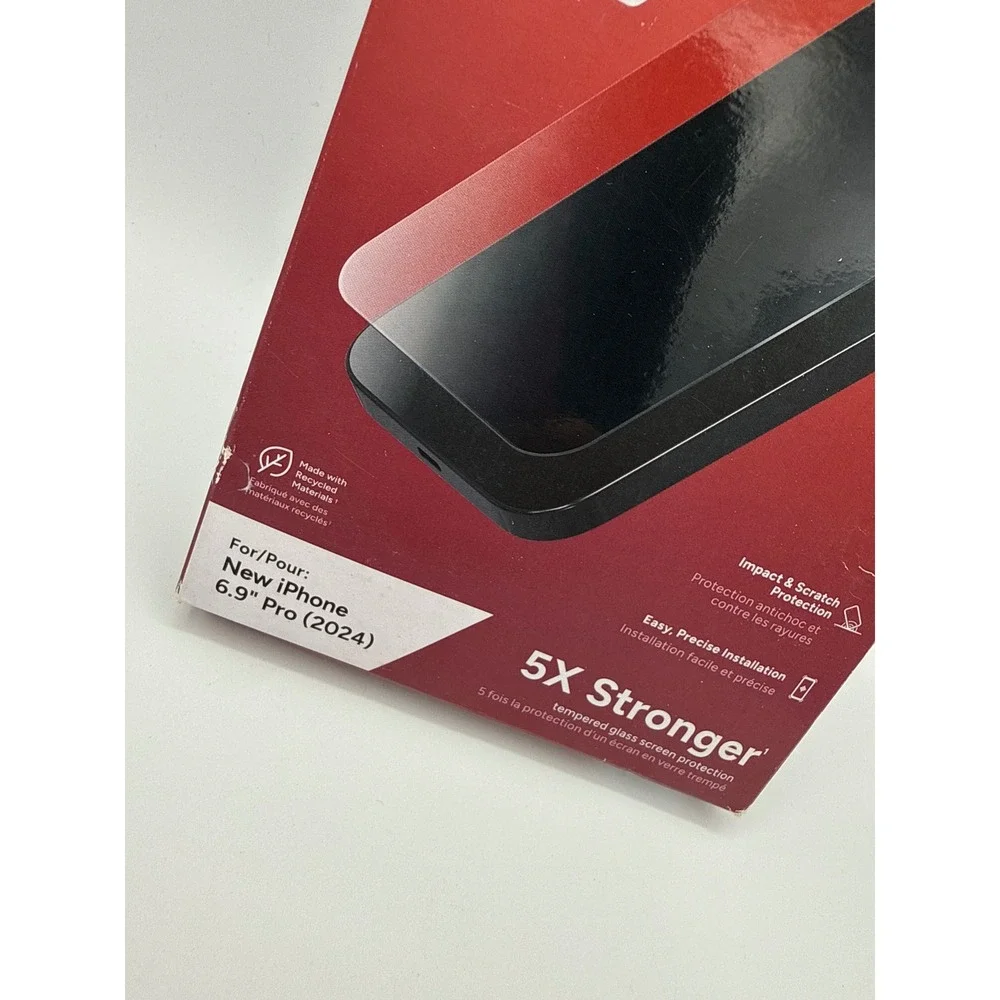 Zagg Screen Protector iPhone 16 Pro Max 6.9 Clear New Glass Elite 5X Stronger